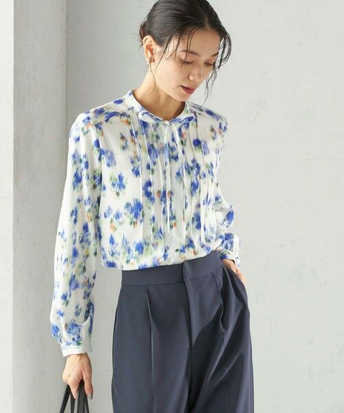 SHIPS / シップス シャツ・ブラウス | 《予約》〈洗濯機可能〉無地 / プリント ピンタック ブラウス（セレモニー対応可） | 詳細25