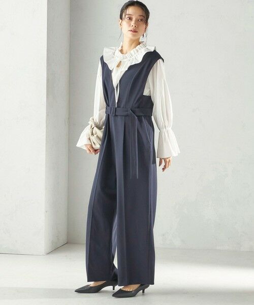 SHIPS / シップス シャツ・ブラウス | 《予約》〈撥水加工 / UVカット〉タフタ フリルカラー キャンディースリーブ ブラウス（セレモニー対応可） | 詳細10