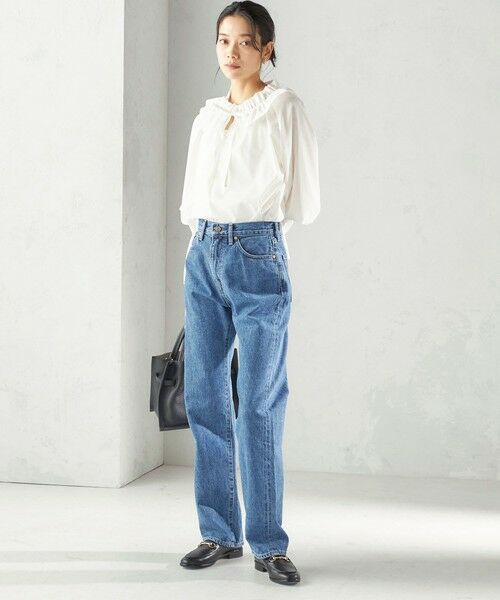 SHIPS / シップス シャツ・ブラウス | 《予約》〈撥水加工 / UVカット〉タフタ フリルカラー キャンディースリーブ ブラウス（セレモニー対応可） | 詳細2