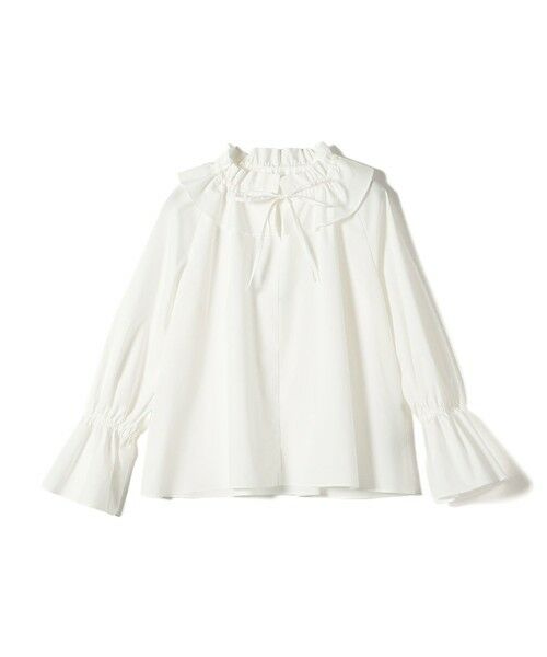 SHIPS / シップス シャツ・ブラウス | 《予約》〈撥水加工 / UVカット〉タフタ フリルカラー キャンディースリーブ ブラウス（セレモニー対応可） | 詳細15