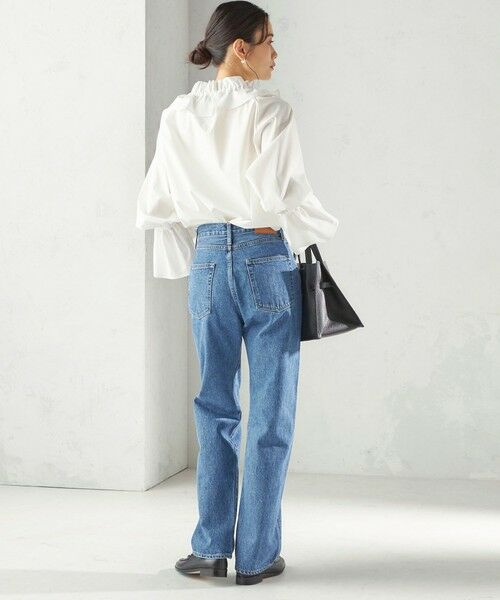 SHIPS / シップス シャツ・ブラウス | 《予約》〈撥水加工 / UVカット〉タフタ フリルカラー キャンディースリーブ ブラウス（セレモニー対応可） | 詳細3