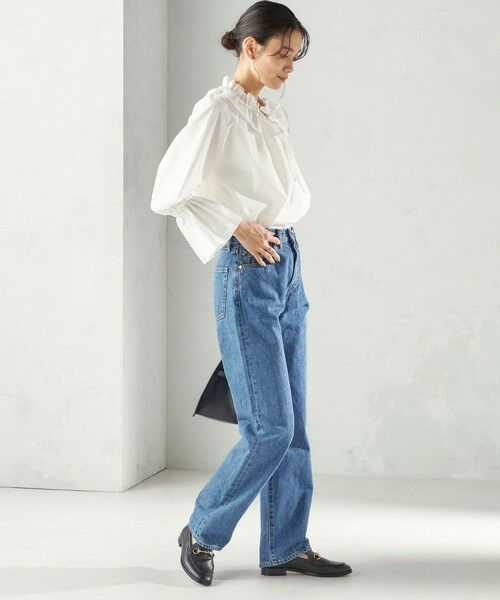 SHIPS / シップス シャツ・ブラウス | 《予約》〈撥水加工 / UVカット〉タフタ フリルカラー キャンディースリーブ ブラウス（セレモニー対応可） | 詳細4