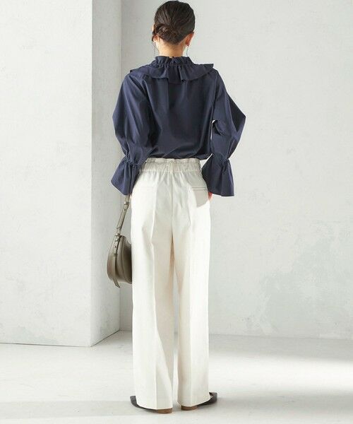 SHIPS / シップス シャツ・ブラウス | 《予約》〈撥水加工 / UVカット〉タフタ フリルカラー キャンディースリーブ ブラウス（セレモニー対応可） | 詳細24