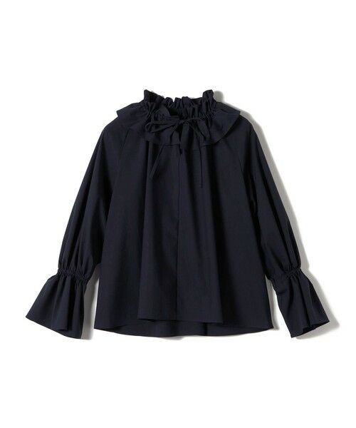SHIPS / シップス シャツ・ブラウス | 《予約》〈撥水加工 / UVカット〉タフタ フリルカラー キャンディースリーブ ブラウス（セレモニー対応可） | 詳細30