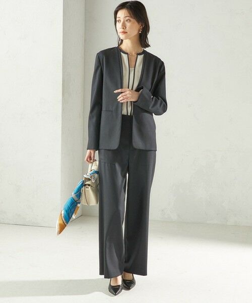 SHIPS / シップス シャツ・ブラウス | 〈手洗い可能〉配色 パイピング キーネック 長袖ブラウス | 詳細10