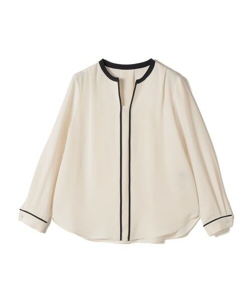 SHIPS / シップス シャツ・ブラウス | 〈手洗い可能〉配色 パイピング キーネック 長袖ブラウス | 詳細12