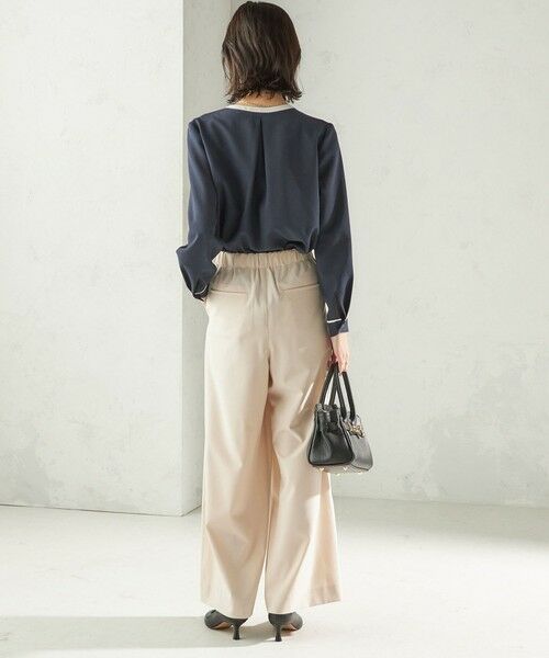 SHIPS / シップス シャツ・ブラウス | 〈手洗い可能〉配色 パイピング キーネック 長袖ブラウス | 詳細16