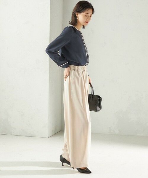 SHIPS / シップス シャツ・ブラウス | 〈手洗い可能〉配色 パイピング キーネック 長袖ブラウス | 詳細17