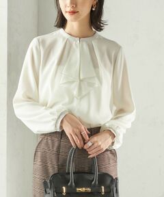 SHIPS / シップス シャツ・ブラウス | 〈手洗い可能〉フロント タイ メロー 長袖 ブラウス