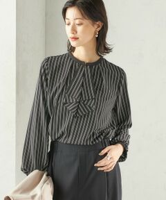 SHIPS / シップス シャツ・ブラウス | 〈手洗い可能〉フロント タイ メロー 長袖 ブラウス