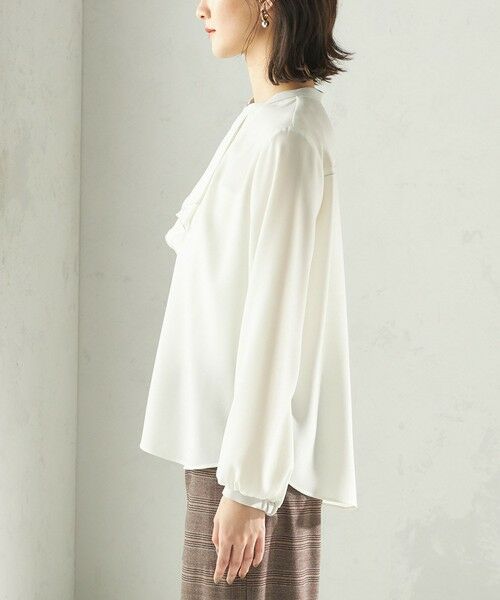 SHIPS / シップス シャツ・ブラウス | 〈手洗い可能〉フロント タイ メロー 長袖 ブラウス | 詳細12