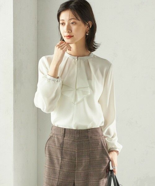 SHIPS / シップス シャツ・ブラウス | 〈手洗い可能〉フロント タイ メロー 長袖 ブラウス | 詳細5