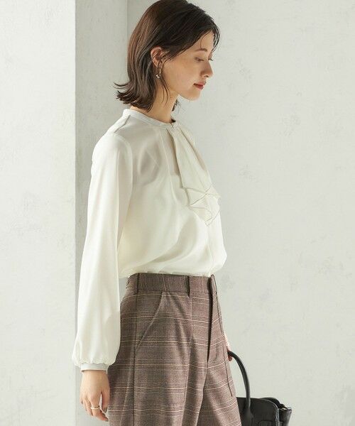 SHIPS / シップス シャツ・ブラウス | 〈手洗い可能〉フロント タイ メロー 長袖 ブラウス | 詳細8