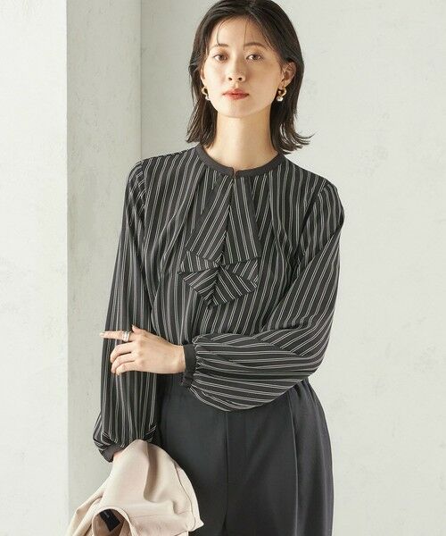 SHIPS / シップス シャツ・ブラウス | 〈手洗い可能〉フロント タイ メロー 長袖 ブラウス | 詳細22