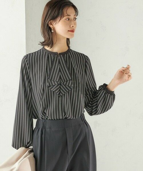 SHIPS / シップス シャツ・ブラウス | 〈手洗い可能〉フロント タイ メロー 長袖 ブラウス | 詳細25