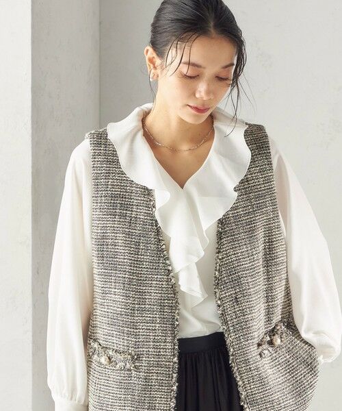 SHIPS / シップス シャツ・ブラウス | 《予約》〈手洗い可能〉ジョーゼット フリル カラー ブラウス（セレモニー対応可） | 詳細10