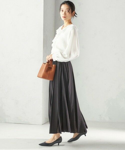 SHIPS / シップス シャツ・ブラウス | 《予約》〈手洗い可能〉ジョーゼット フリル カラー ブラウス（セレモニー対応可） | 詳細2