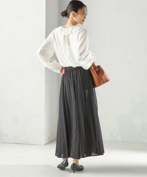 SHIPS / シップス シャツ・ブラウス | 《予約》〈手洗い可能〉ジョーゼット フリル カラー ブラウス（セレモニー対応可） | 詳細3