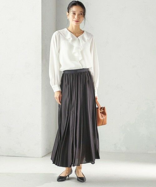 SHIPS / シップス シャツ・ブラウス | 《予約》〈手洗い可能〉ジョーゼット フリル カラー ブラウス（セレモニー対応可） | 詳細4