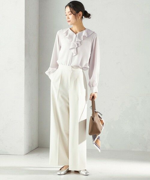 SHIPS / シップス シャツ・ブラウス | 《予約》〈手洗い可能〉ジョーゼット フリル カラー ブラウス（セレモニー対応可） | 詳細13