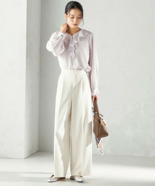 SHIPS / シップス シャツ・ブラウス | 《予約》〈手洗い可能〉ジョーゼット フリル カラー ブラウス（セレモニー対応可） | 詳細16