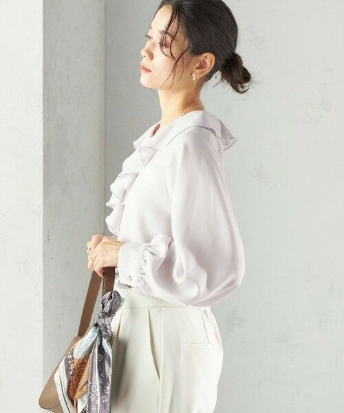 SHIPS / シップス シャツ・ブラウス | 《予約》〈手洗い可能〉ジョーゼット フリル カラー ブラウス（セレモニー対応可） | 詳細19