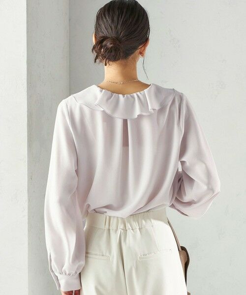 SHIPS / シップス シャツ・ブラウス | 《予約》〈手洗い可能〉ジョーゼット フリル カラー ブラウス（セレモニー対応可） | 詳細20