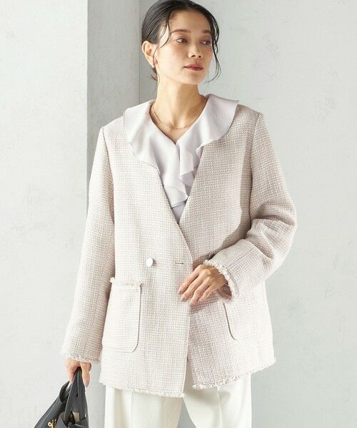 SHIPS / シップス シャツ・ブラウス | 《予約》〈手洗い可能〉ジョーゼット フリル カラー ブラウス（セレモニー対応可） | 詳細22