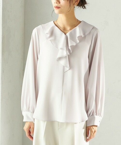 SHIPS / シップス シャツ・ブラウス | 《予約》〈手洗い可能〉ジョーゼット フリル カラー ブラウス（セレモニー対応可） | 詳細28