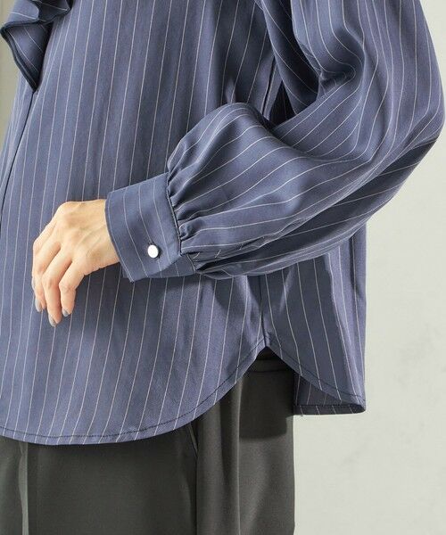 SHIPS / シップス シャツ・ブラウス | 《予約》〈手洗い可能〉フィブリル ストライプ フリル カラー ブラウス | 詳細24