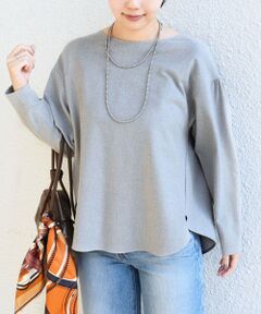 SHIPS / シップス シャツ・ブラウス | 《予約》〈手洗い可能〉両面起毛 裾 ラウンド デザイン プルオーバー