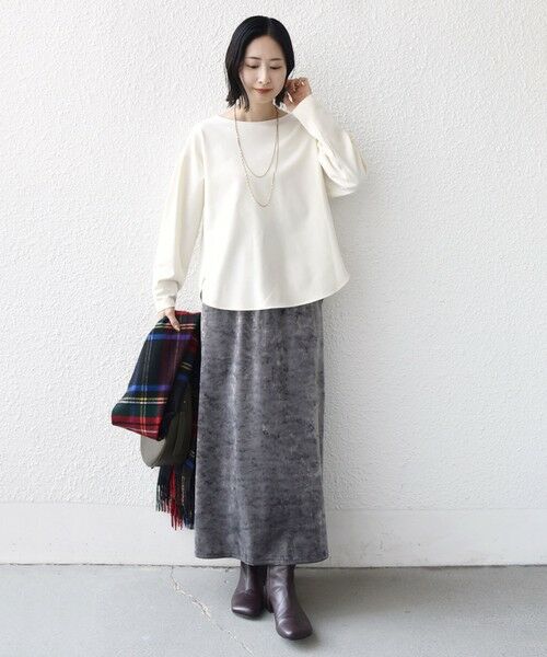 SHIPS / シップス シャツ・ブラウス | 〈手洗い可能〉両面起毛 裾 ラウンド デザイン プルオーバー | 詳細1