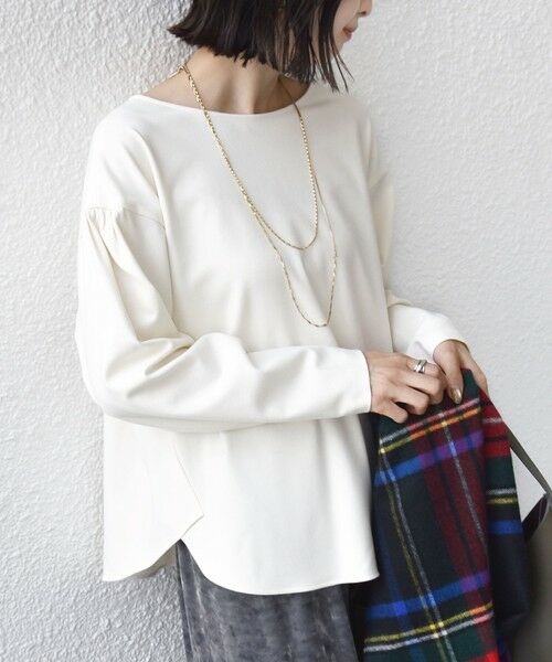 SHIPS / シップス シャツ・ブラウス | 〈手洗い可能〉両面起毛 裾 ラウンド デザイン プルオーバー | 詳細10