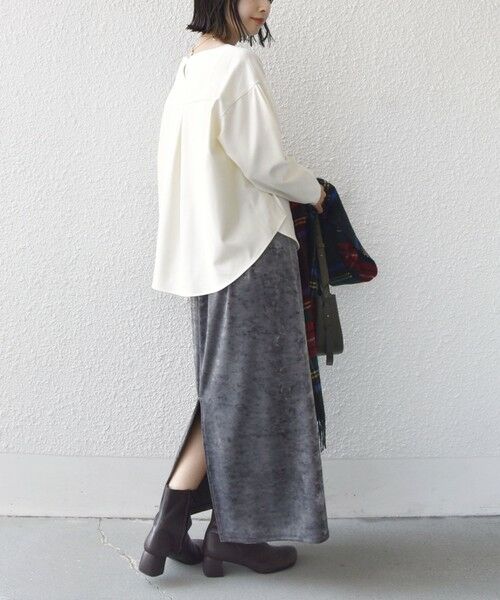 SHIPS / シップス シャツ・ブラウス | 〈手洗い可能〉両面起毛 裾 ラウンド デザイン プルオーバー | 詳細4