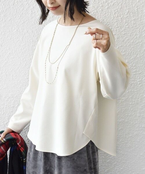 SHIPS / シップス シャツ・ブラウス | 〈手洗い可能〉両面起毛 裾 ラウンド デザイン プルオーバー | 詳細7