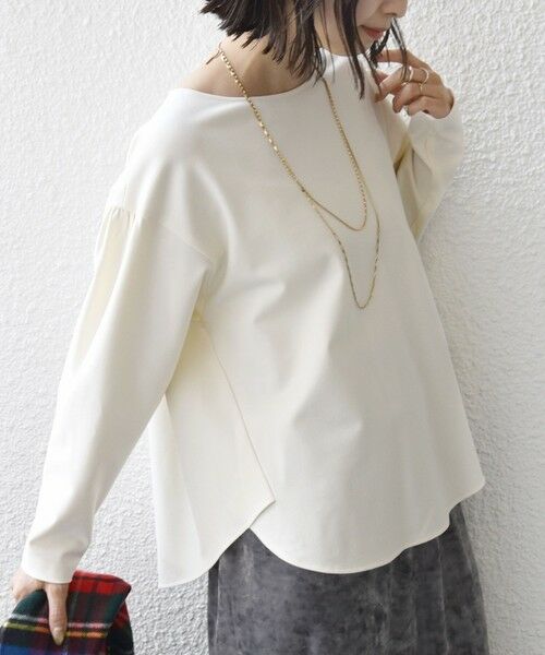 SHIPS / シップス シャツ・ブラウス | 〈手洗い可能〉両面起毛 裾 ラウンド デザイン プルオーバー | 詳細9