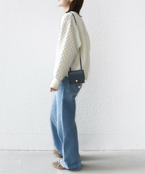 SHIPS / シップス カットソー | 【WEB限定】〈手洗い可能〉キルティング ジャカード キーネック プルオーバー | 詳細2