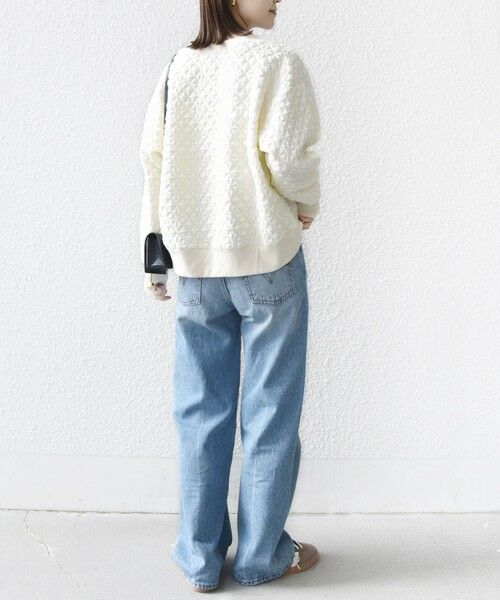 SHIPS / シップス カットソー | 【WEB限定】〈手洗い可能〉キルティング ジャカード キーネック プルオーバー | 詳細3