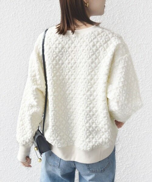 SHIPS / シップス カットソー | 【WEB限定】〈手洗い可能〉キルティング ジャカード キーネック プルオーバー | 詳細7