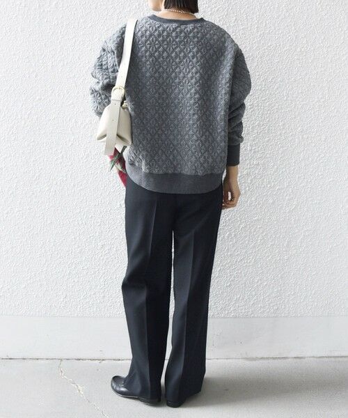 SHIPS / シップス カットソー | 【WEB限定】〈手洗い可能〉キルティング ジャカード キーネック プルオーバー | 詳細13