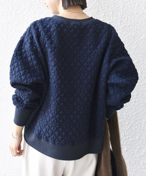 SHIPS / シップス カットソー | 【WEB限定】〈手洗い可能〉キルティング ジャカード キーネック プルオーバー | 詳細30