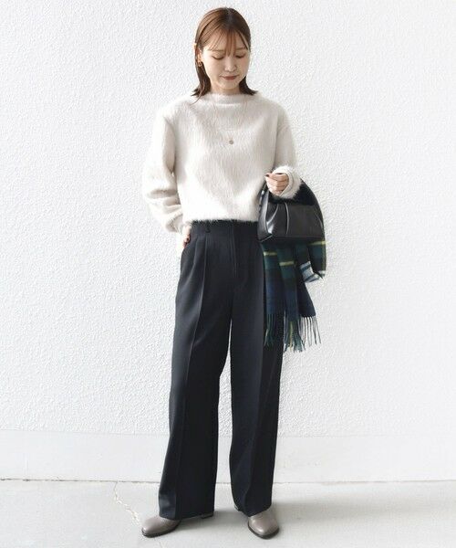 SHIPS / シップス ニット・セーター | 【WEB限定】〈手洗い可能〉バルフィー ロング シャギー ボトルネック プルオーバー | 詳細1