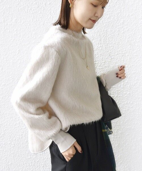 SHIPS / シップス ニット・セーター | 【WEB限定】〈手洗い可能〉バルフィー ロング シャギー ボトルネック プルオーバー | 詳細8