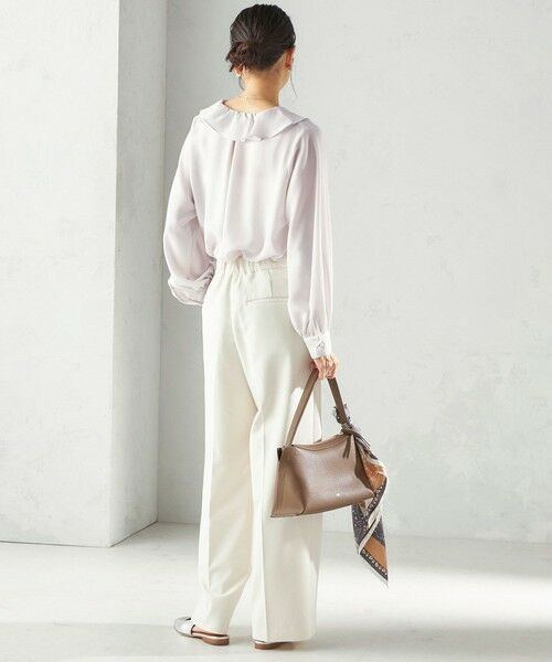 SHIPS / シップス その他パンツ | 《予約》〈手洗い可能〉ダブル クロス セミ ワイド パンツ（セレモニー対応可） | 詳細10