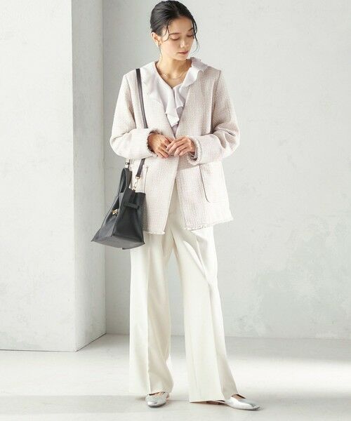 SHIPS / シップス その他パンツ | 《予約》〈手洗い可能〉ダブル クロス セミ ワイド パンツ（セレモニー対応可） | 詳細11