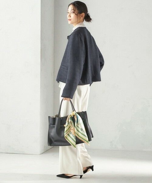 SHIPS / シップス その他パンツ | 《予約》〈手洗い可能〉ダブル クロス セミ ワイド パンツ（セレモニー対応可） | 詳細2