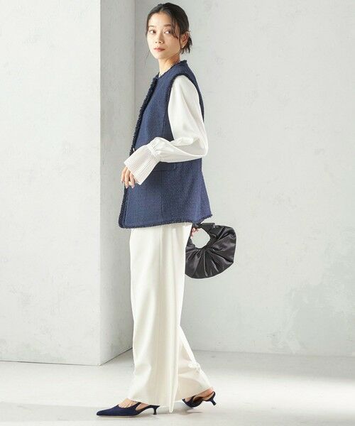 SHIPS / シップス その他パンツ | 〈手洗い可能〉ダブル クロス セミ ワイド パンツ（セレモニー対応可） | 詳細21