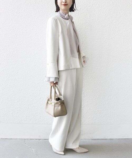 SHIPS / シップス その他パンツ | 〈手洗い可能〉ダブル クロス セミ ワイド パンツ（セレモニー対応可） | 詳細25