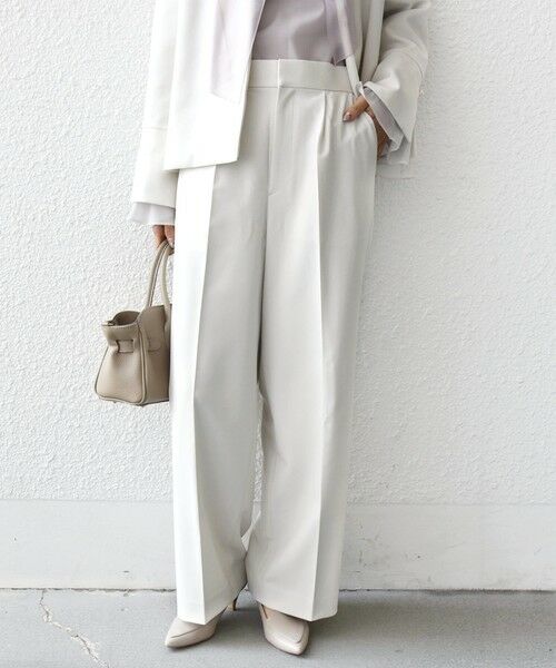 SHIPS / シップス その他パンツ | 〈手洗い可能〉ダブル クロス セミ ワイド パンツ（セレモニー対応可） | 詳細26