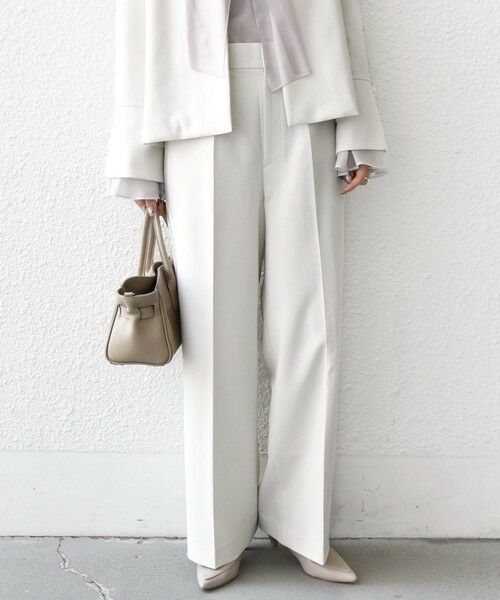 SHIPS / シップス その他パンツ | 〈手洗い可能〉ダブル クロス セミ ワイド パンツ（セレモニー対応可） | 詳細30